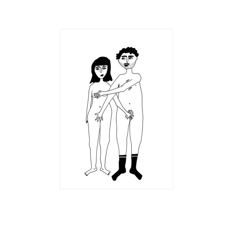 Naked Couple Postcard네이키드 커플 포스트카드