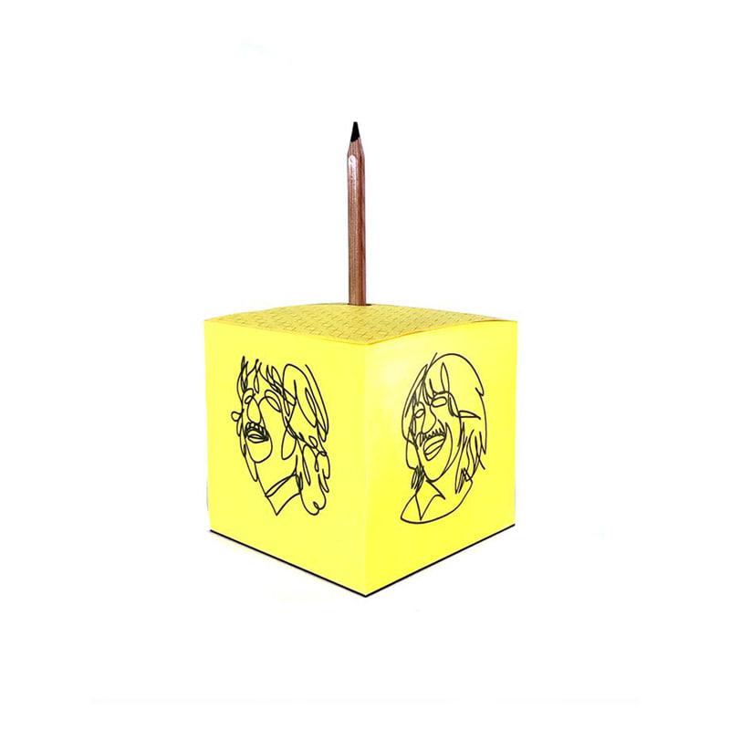 Paper Cube Large LET IT BE Yellow페이퍼 큐브 라지