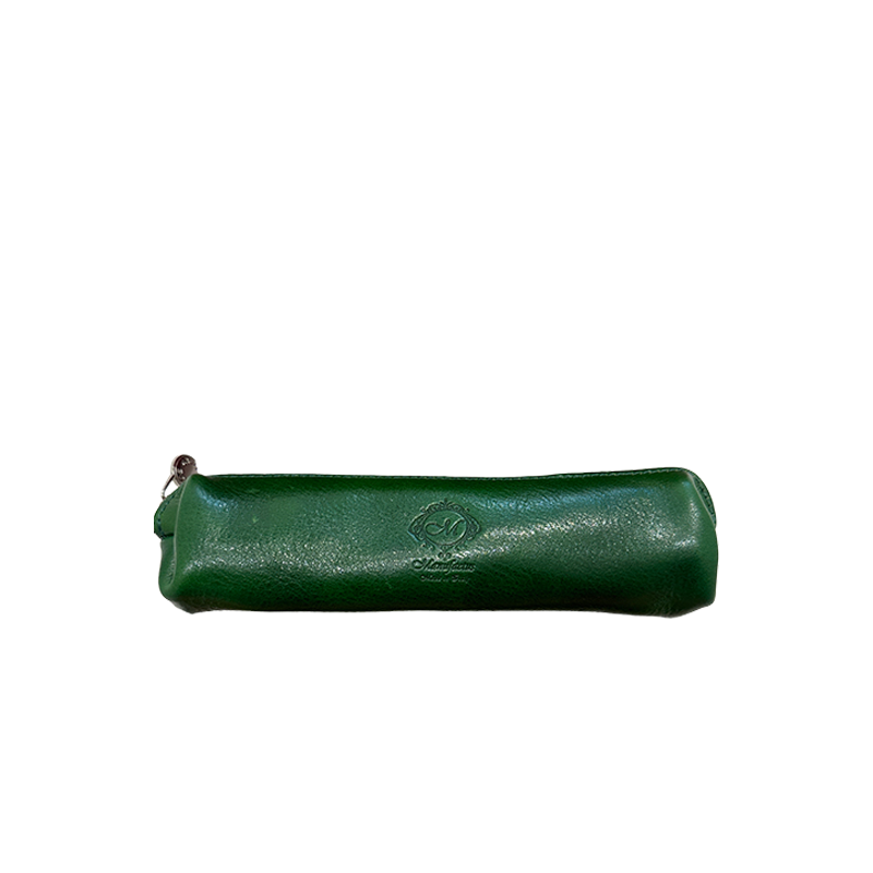 Small Pencil Case with zipper closure Green 스몰 펜슬 케이스 위드 지퍼 클로저