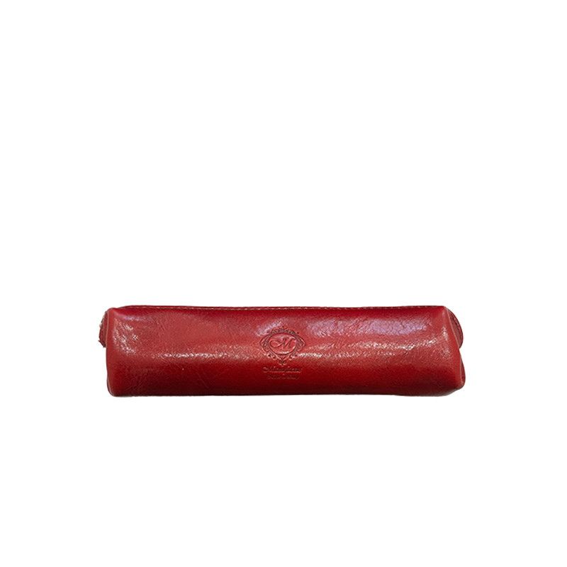 Small Pencil Case with zipper closure Red Flap 스몰 펜슬 케이스 위드 지퍼 클로저