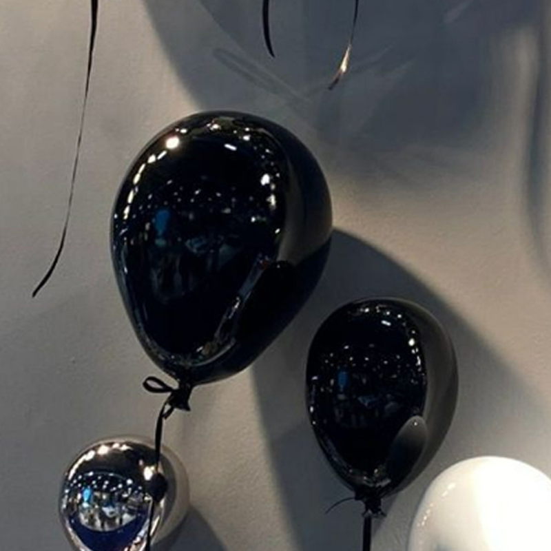 Wall Black Shiny Balloons 3size월 블랙 샤이니 벌룬