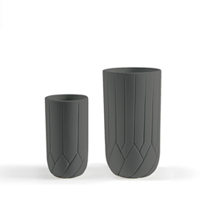 Frattila Ceramic Vase Black 2size