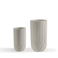 Frattila Ceramic Vase Grey 2size